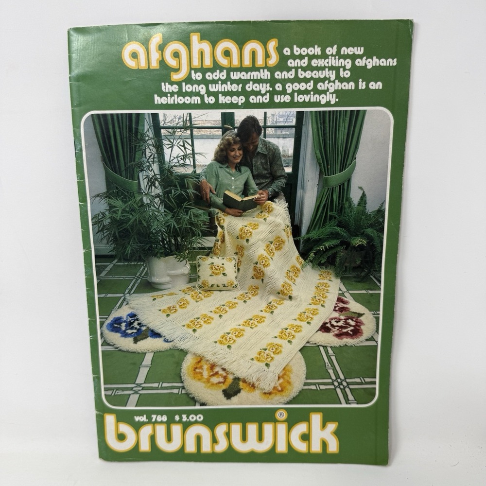 Brunswick Afghans Pattern Booklet 788 Vintage